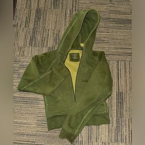 VINTAGE LULULEMON CROPPED ZIP UP SCUBA HOODIE